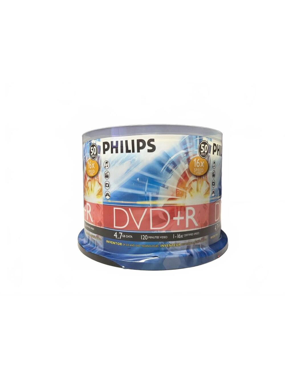 Philips DM4S6U50F/17 DVD+R 4.7GB Media Disc - 50 Pack